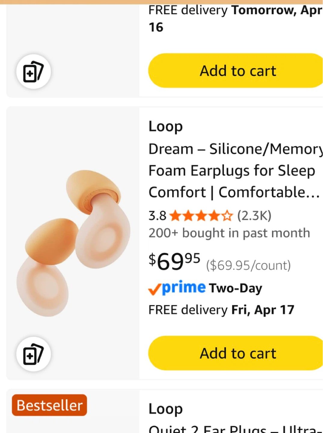 Loop Dream Earplugs for Sleep Comfort