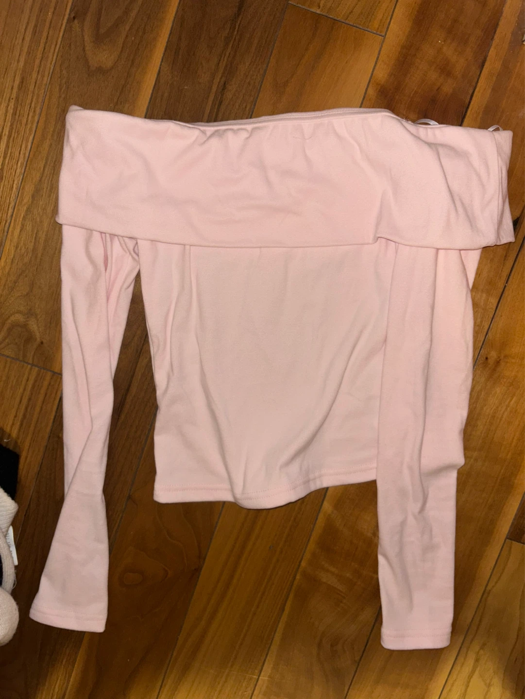 Pink Off-the-Shoulder Long Sleeve Top - photo 2