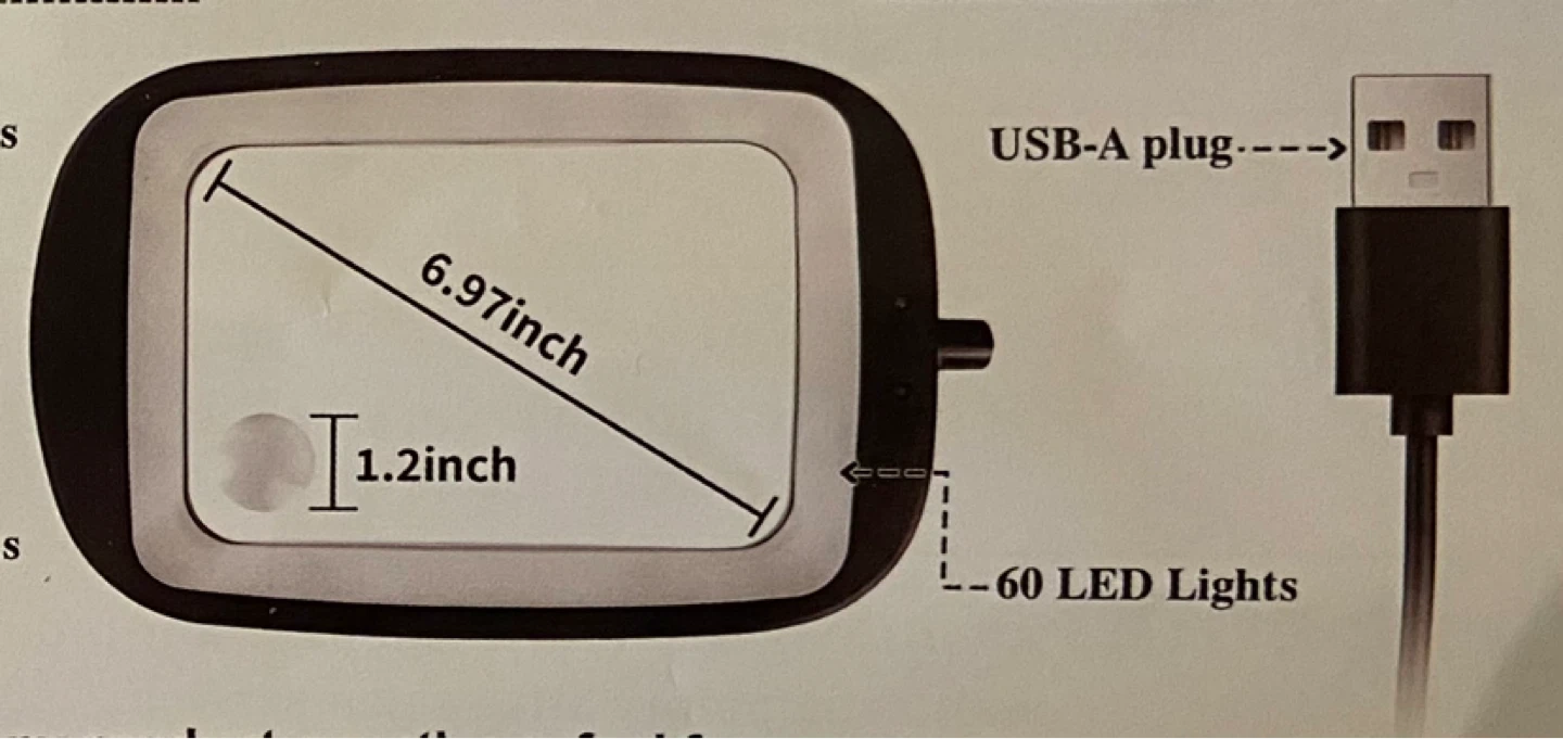 New 10X Rectangular Magnifying Glass with Light and Stand - photo 3