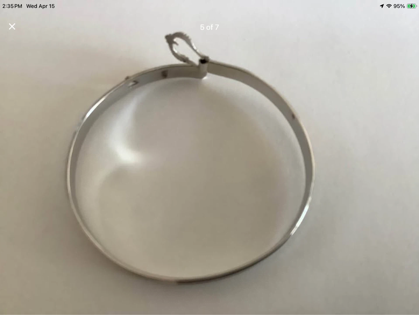 Vtg Forstner Sterling Silver Children’s Bangle Bracelet 🐞 - photo 5