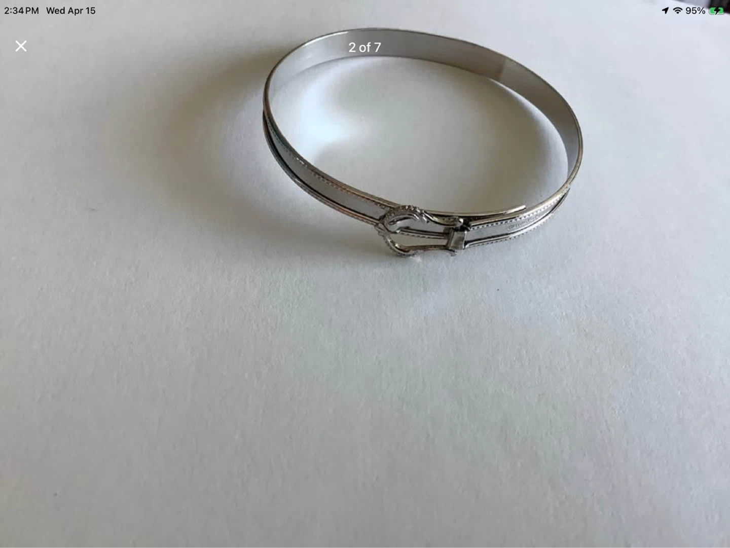 Vtg Forstner Sterling Silver Children’s Bangle Bracelet 🐞 - photo 2