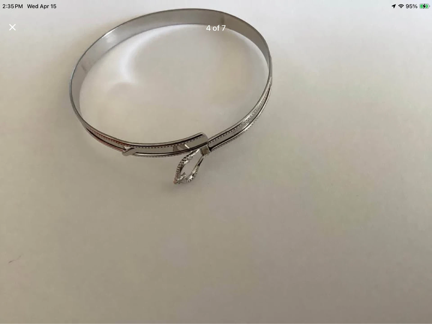Vtg Forstner Sterling Silver Children’s Bangle Bracelet 🐞 - photo 4
