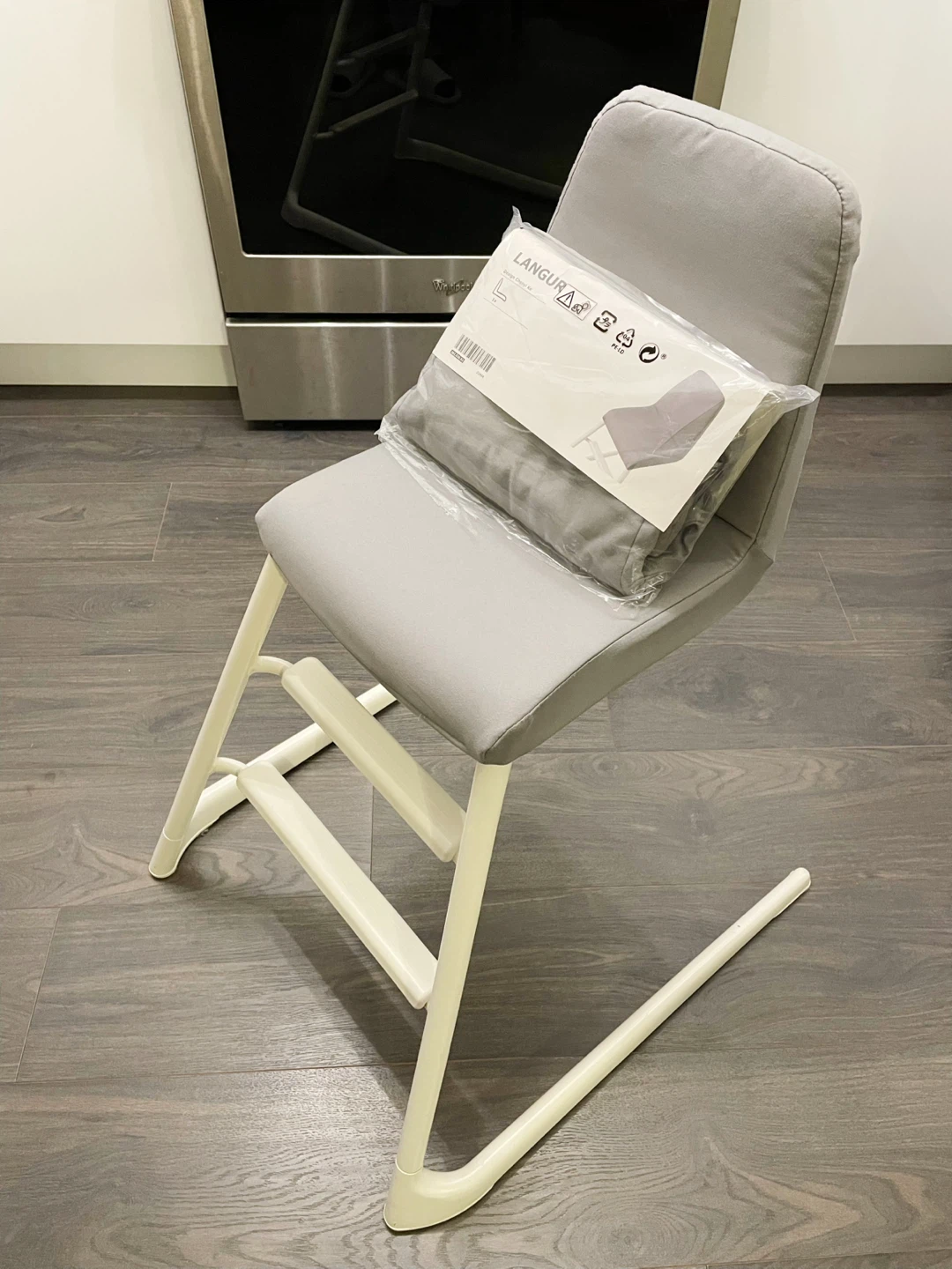 Like New IKEA Langur Junior High Chair With 2 Padded Covers