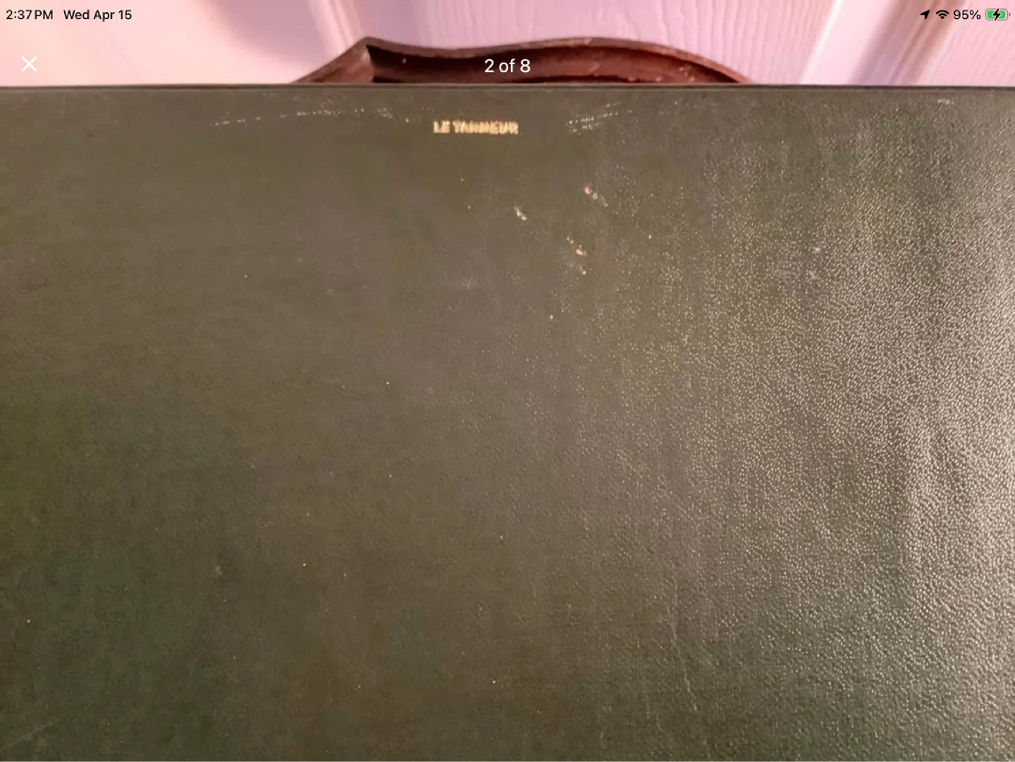 Vtg French Le Tanneur Leather Monogrammed Writing Case 🐞 - photo 2