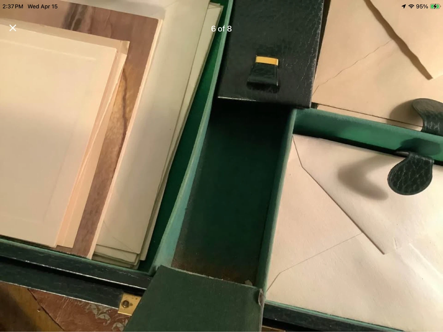 Vtg French Le Tanneur Leather Monogrammed Writing Case 🐞 - photo 5