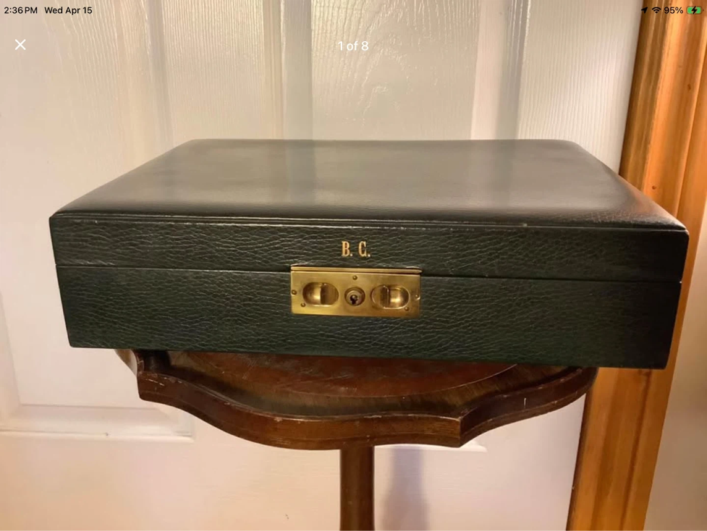 Vtg French Le Tanneur Leather Monogrammed Writing Case 🐞