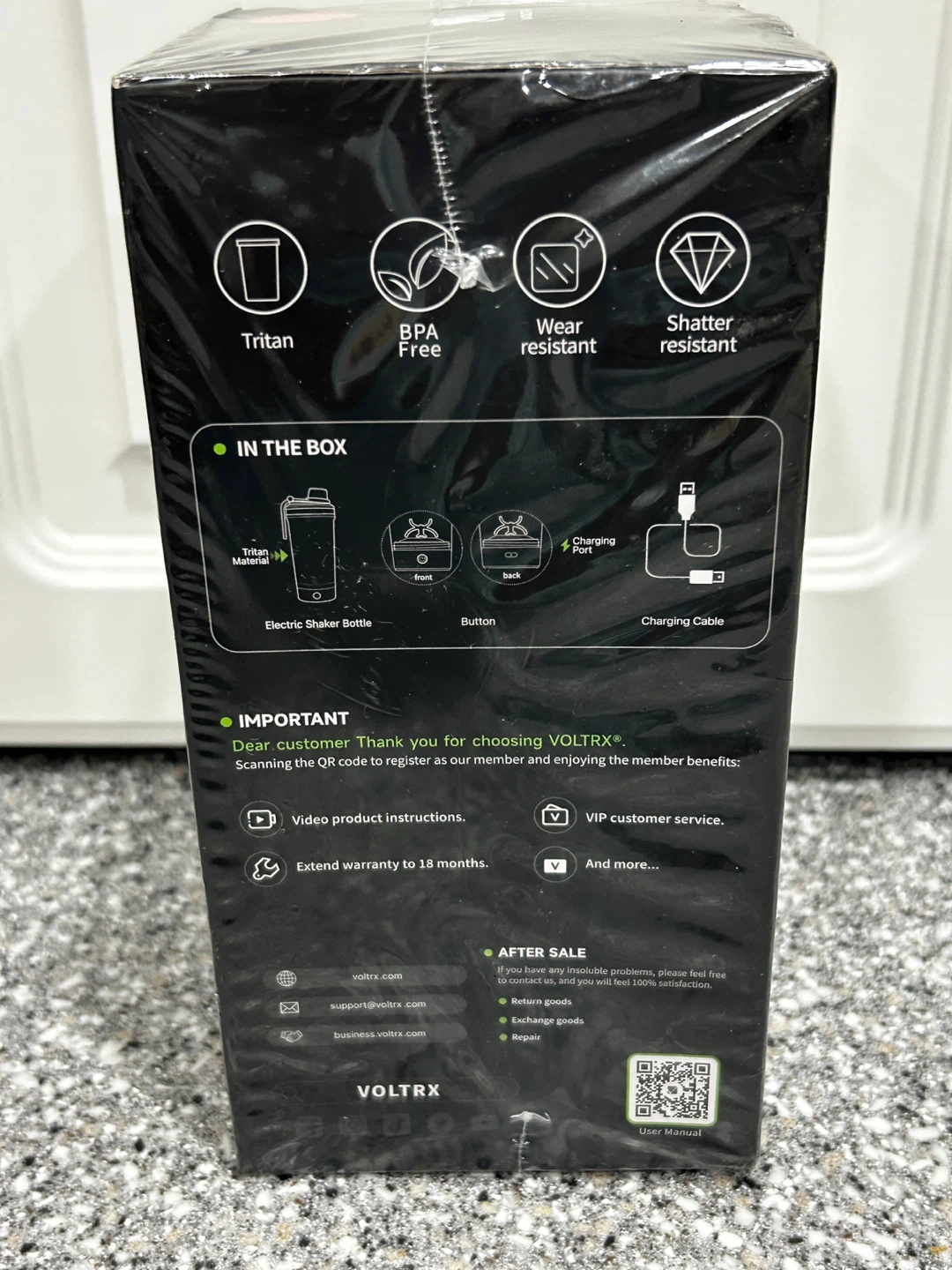 VOLTRX Electric Protein Shaker Bottle NEW USB Rechargeable - photo 2