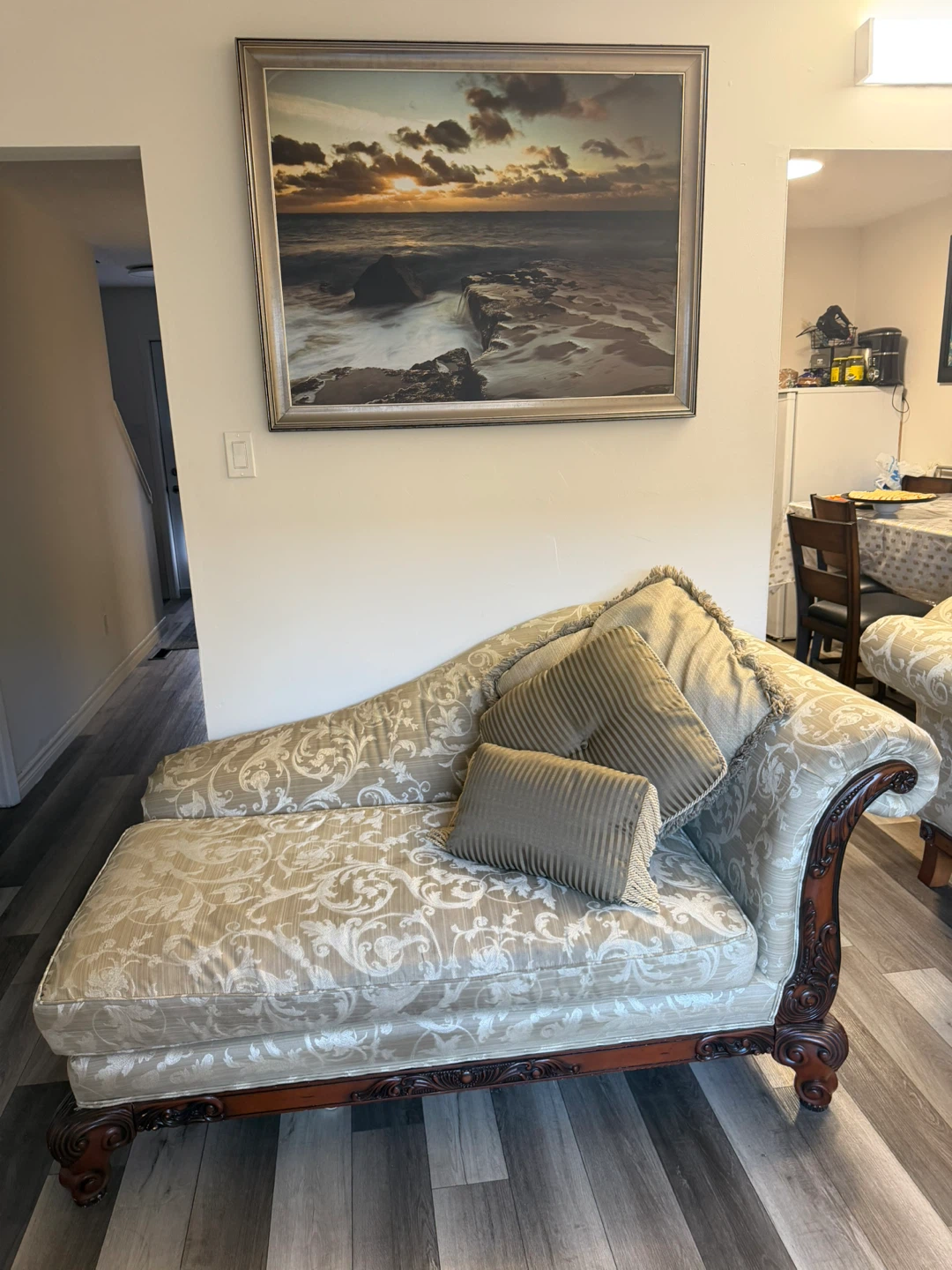 Chaise Lounge with Pillows