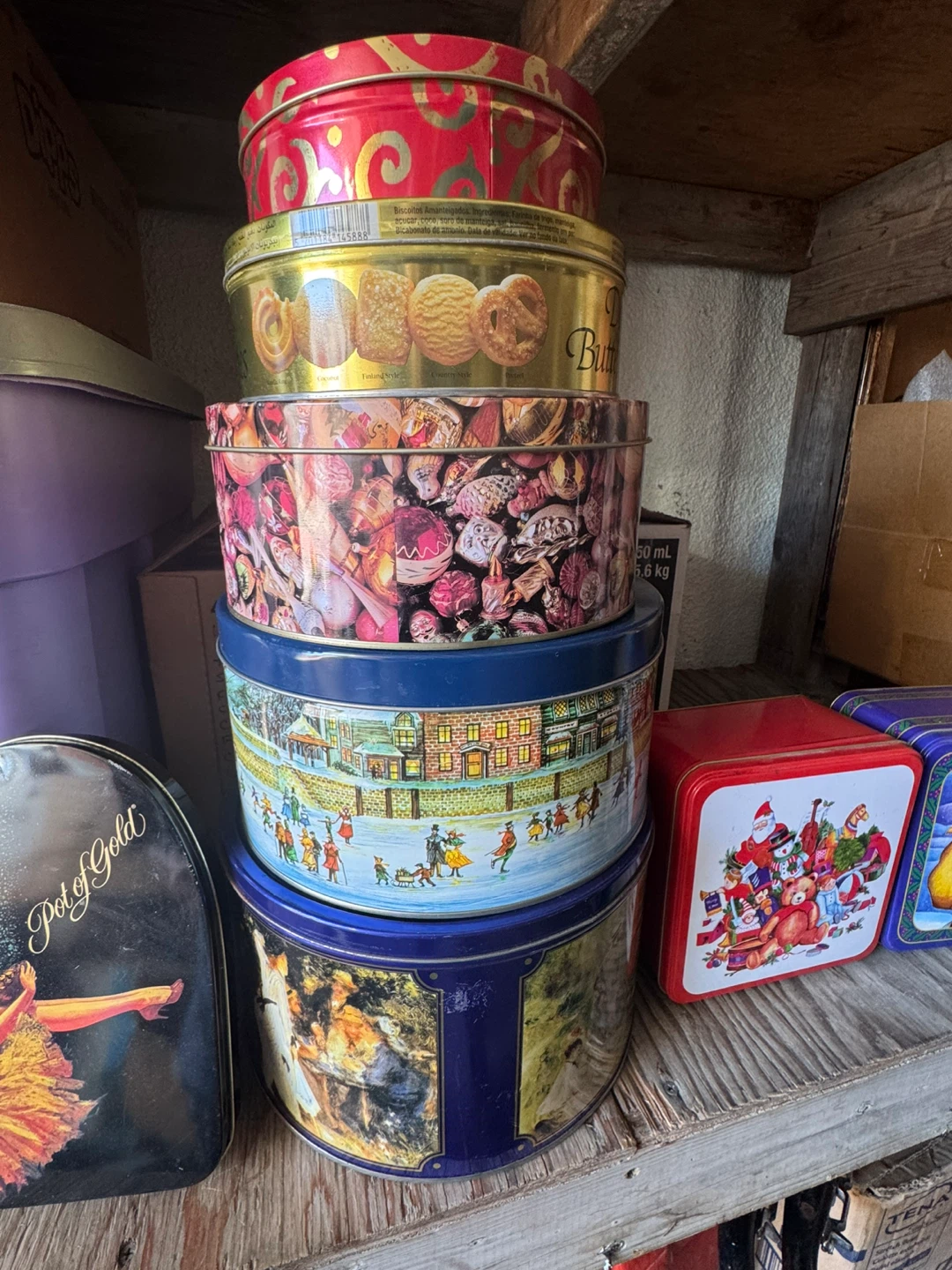 Collection of Decorative Tins