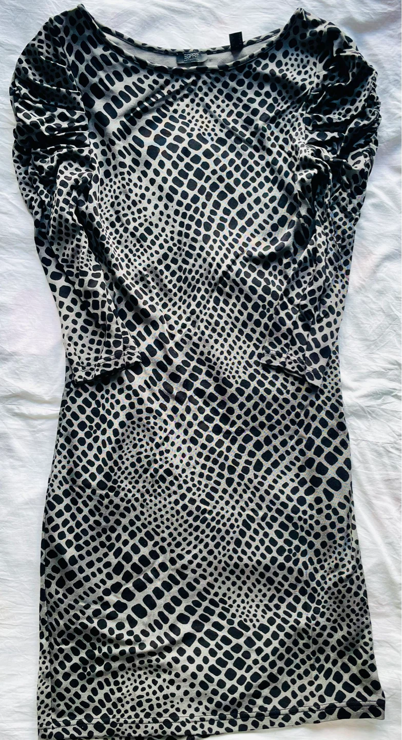 Esprit Women's Snake Print Ruched Sleeve Dress - photo 4