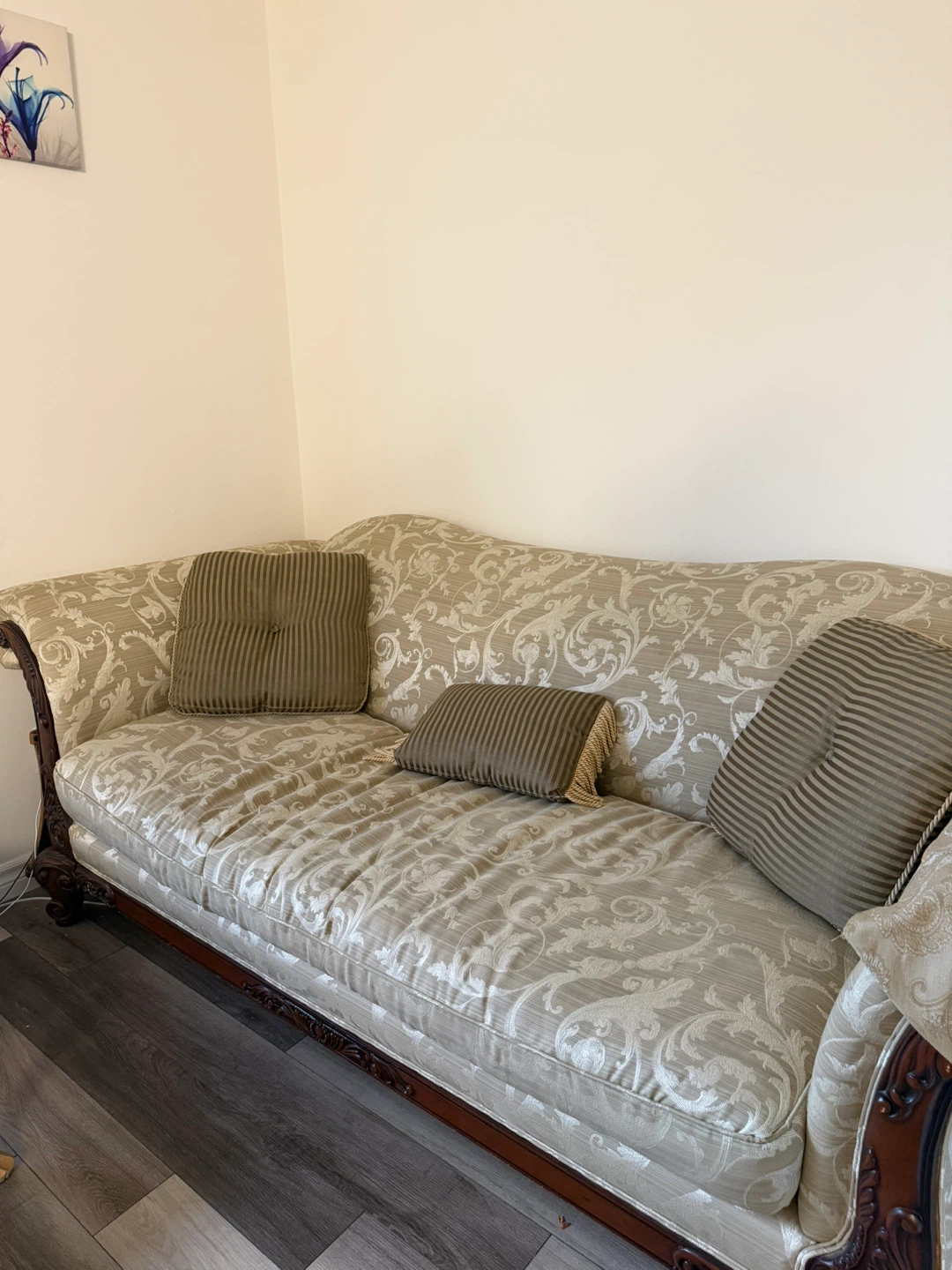Ornate Sofa with Patterned Upholstery - photo 2