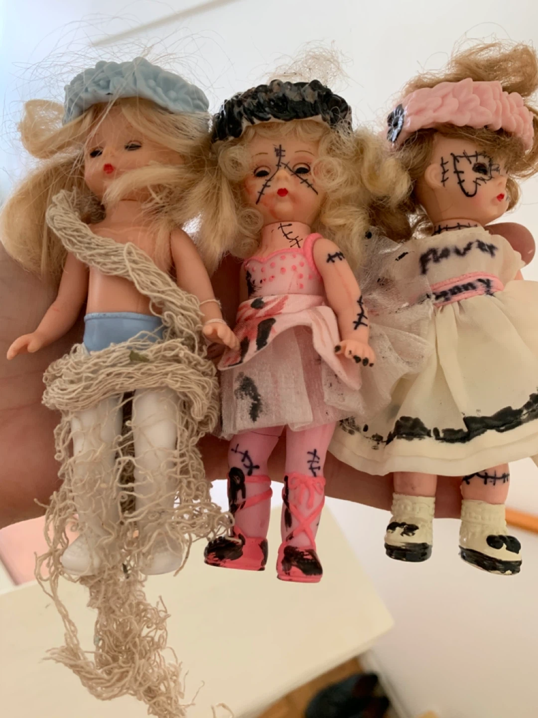 Set of 3 Vintage Frankenstein/Halloween Dolls