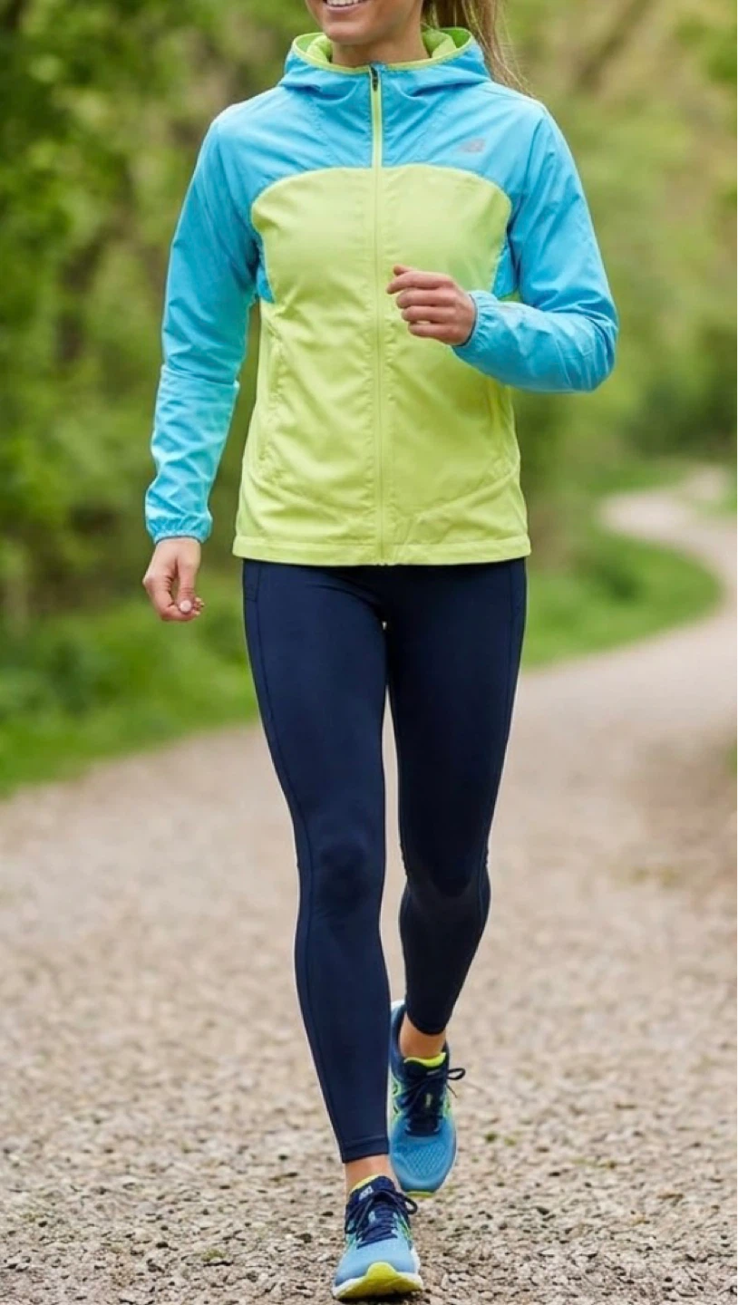 New Balance Women's Running Waterproof Jacket - Blue/Yellow