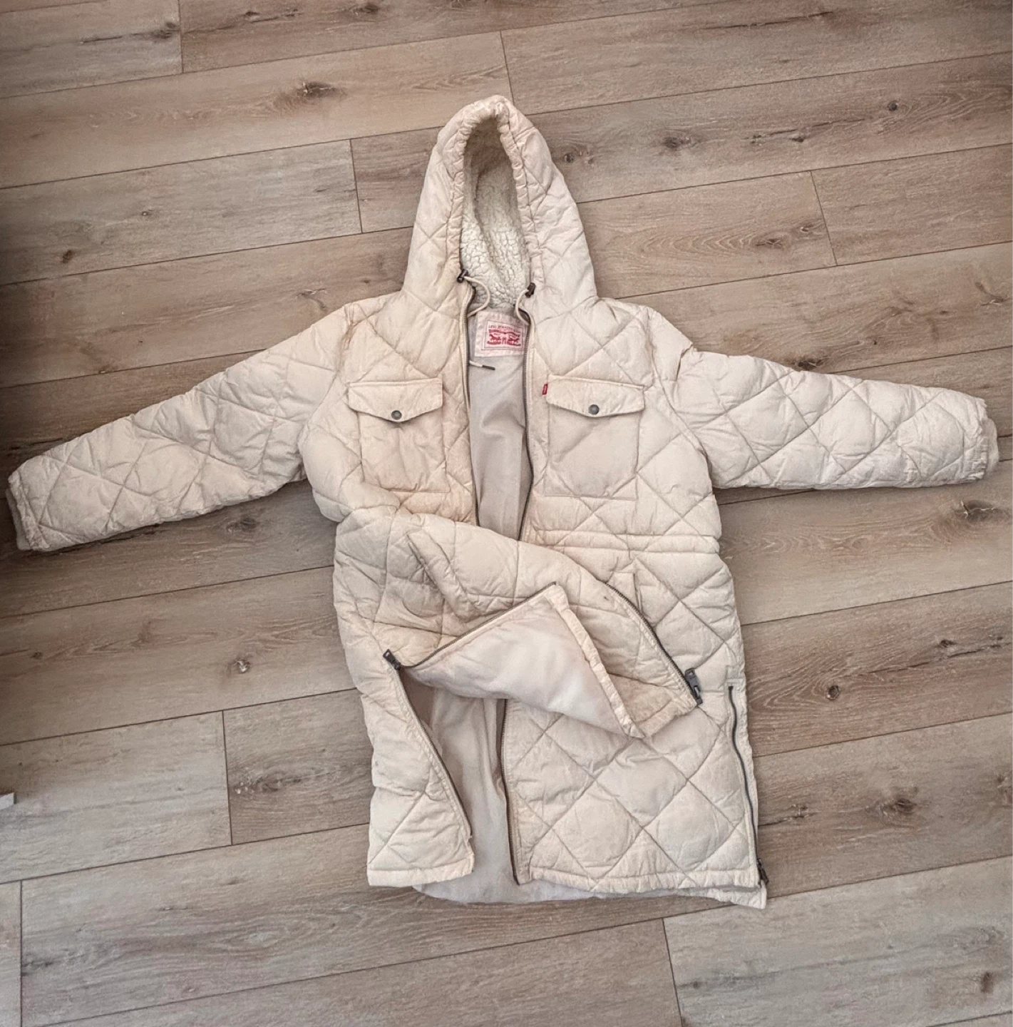 Levi's Quilted Sherpa Lined Hooded Jacket