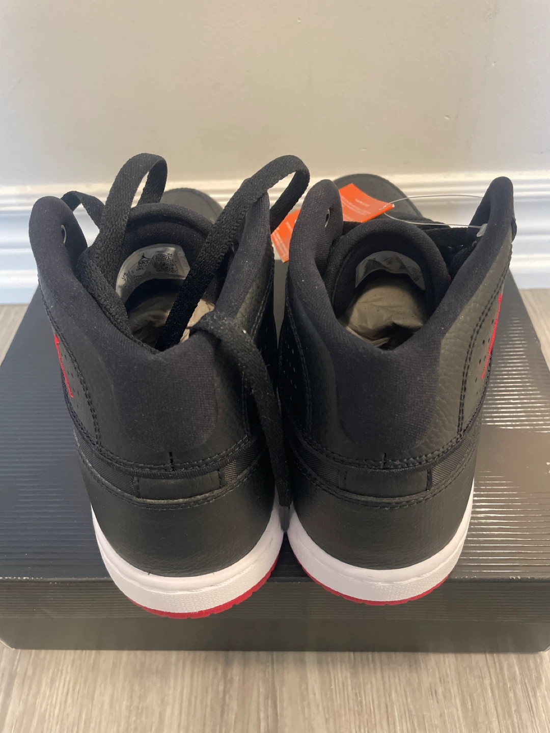 Jordan Jumpman Black Red High Top Shoes Size 7.5 - photo 3