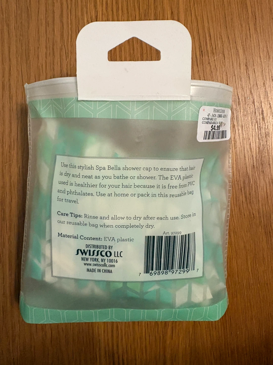 Spa Bella Shower Cap with Reusable Bag - photo 2