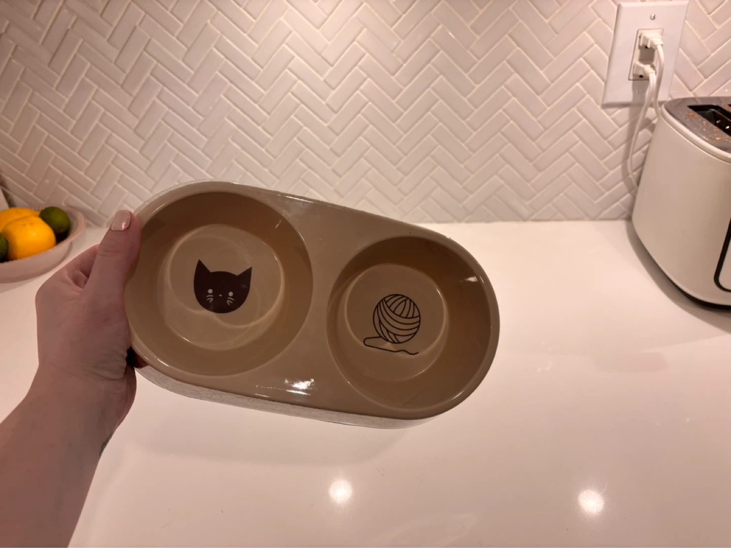 Double Pet Bowl with Cat Design - photo 3