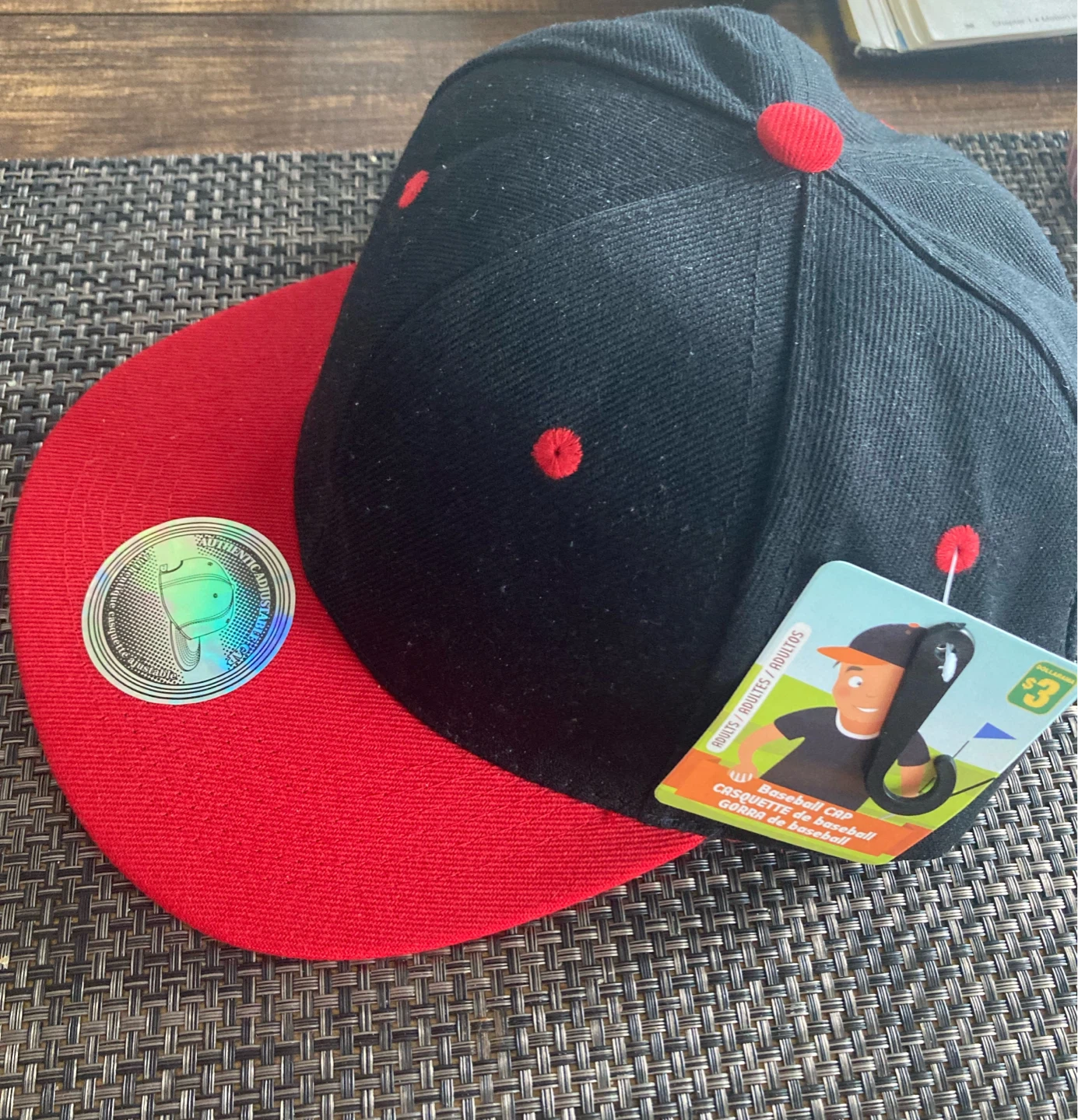 New Black and Red Baseball Cap