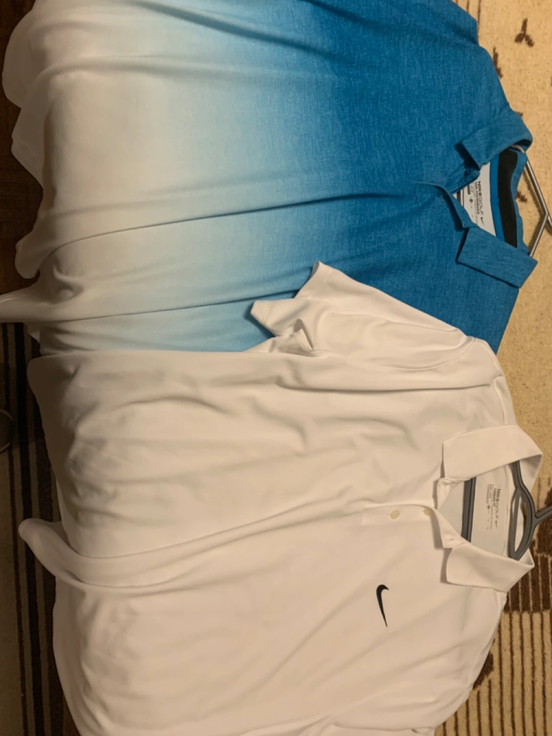 Nike Golf Polo Shirts - Blue Ombre & White
