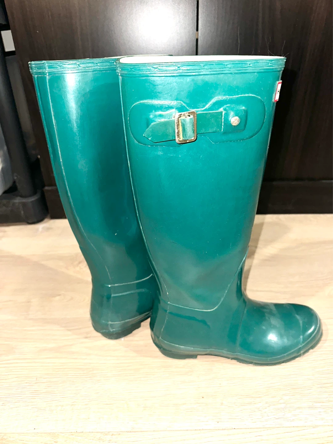 Hunter Green Tall Rubber Rain Boots - photo 2