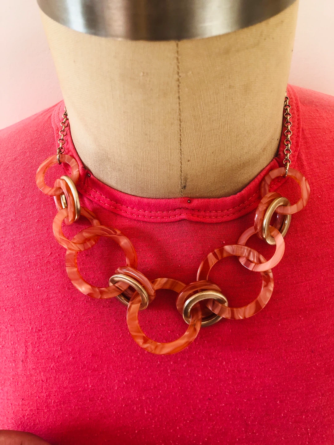 Chunky Acrylic Link Necklace