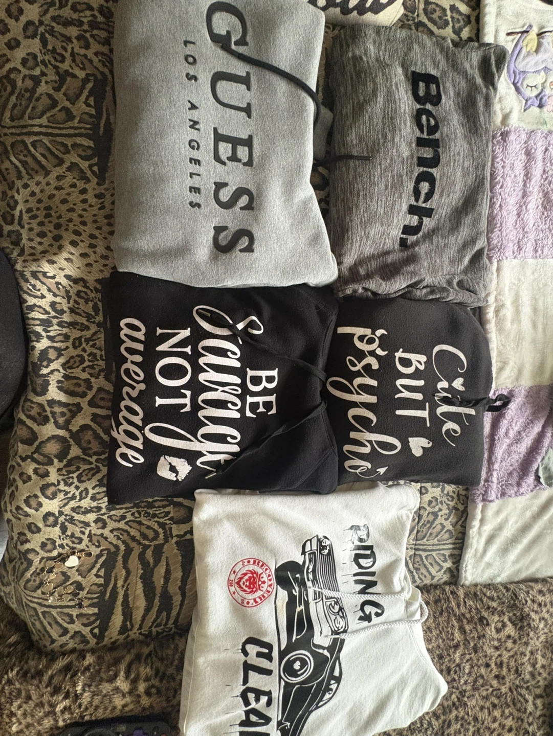 5 hoodies