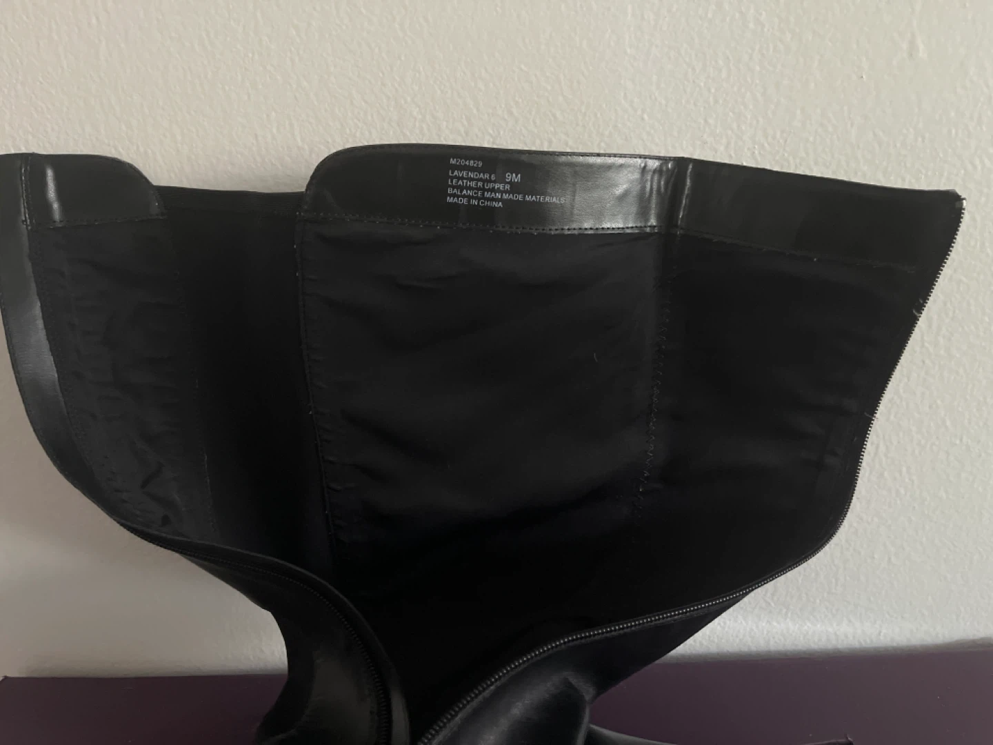 Me Too Black Leather Knee-High Heeled Boots - Size 9M - photo 4