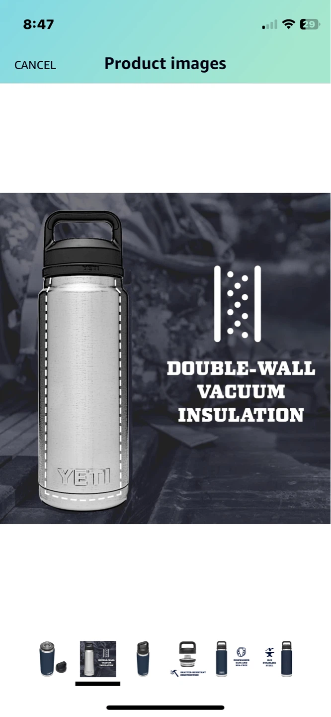YETI Rambler 26oz Water Bottle - Navy - photo 4