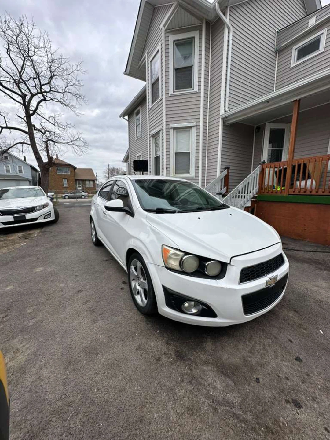 White Chevrolet Sonic LTZ Sedan