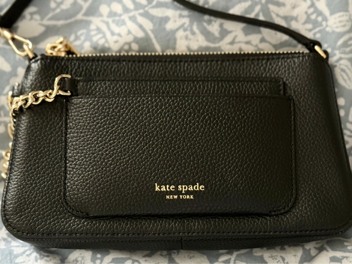 Kate Spade Black Leather Mini Purse Bag with Cardholder
