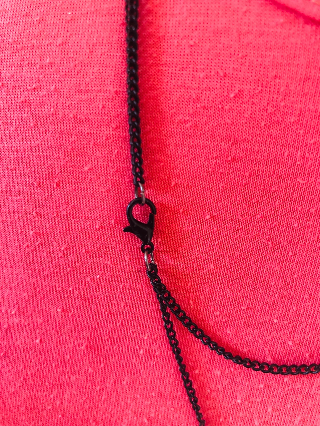 Layered Pendant Necklace with Clear Drop Charms - photo 3