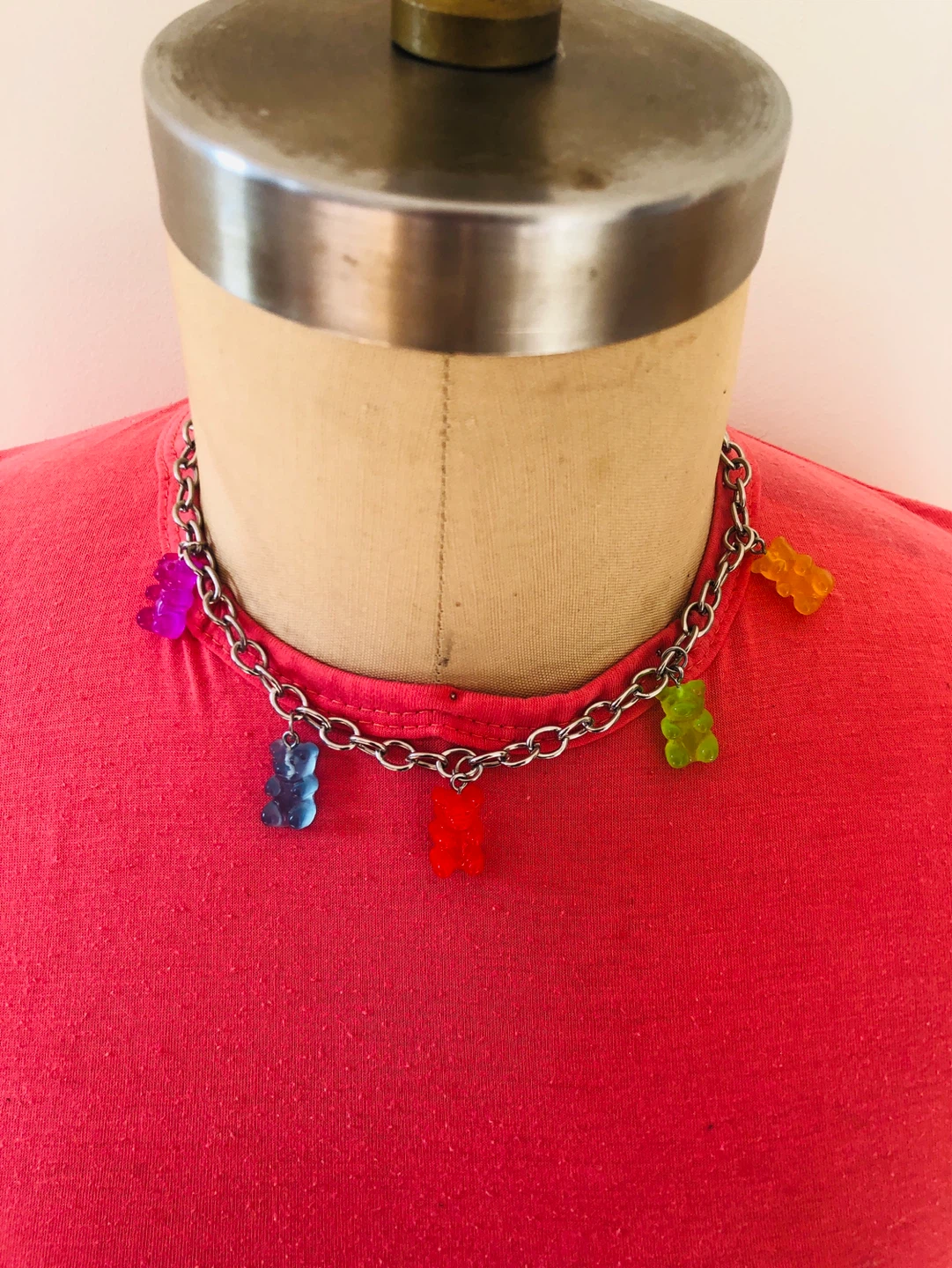 Gummy Bear Charm Necklace