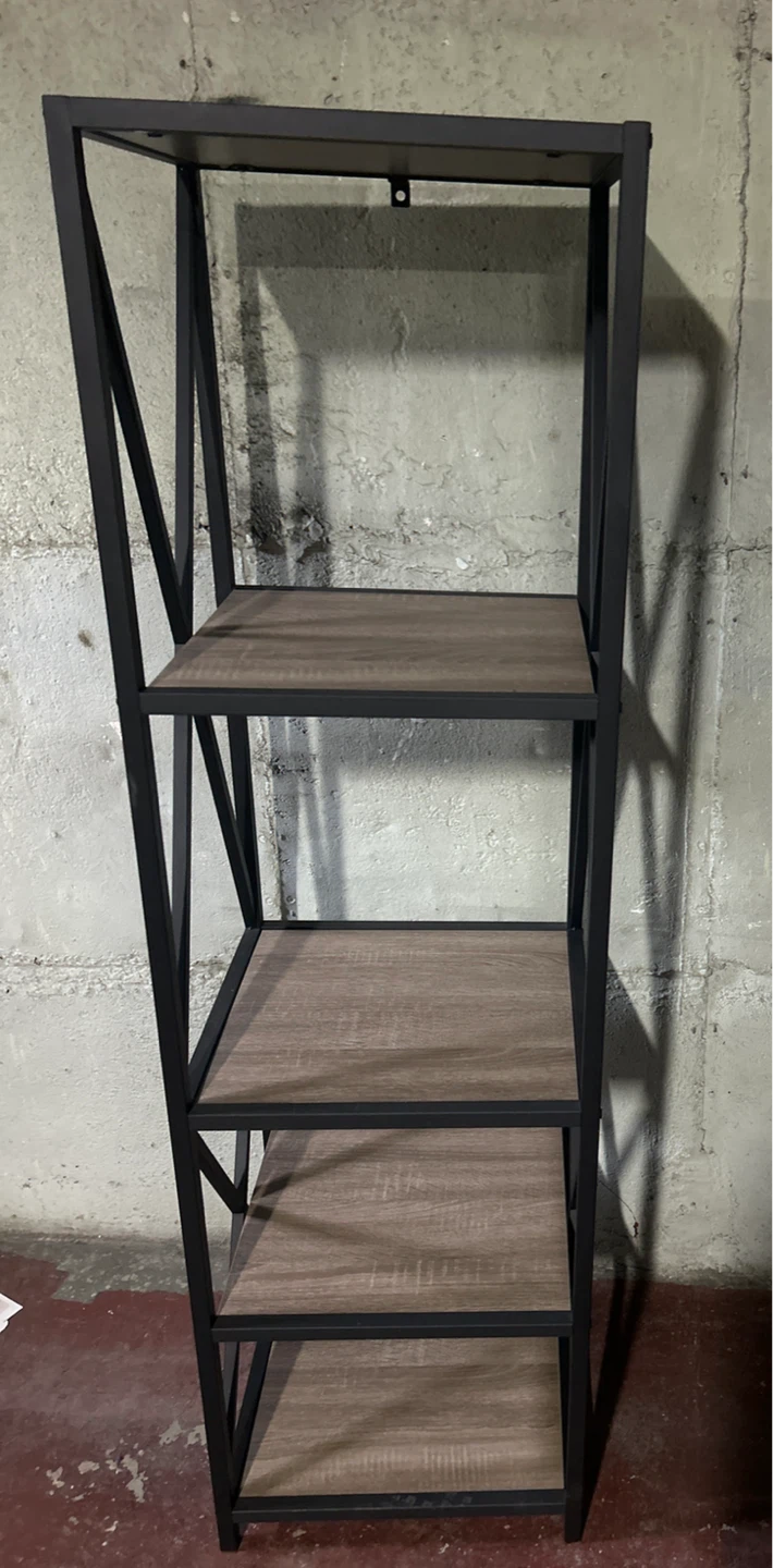 4-Shelf Industrial Style Bookshelf