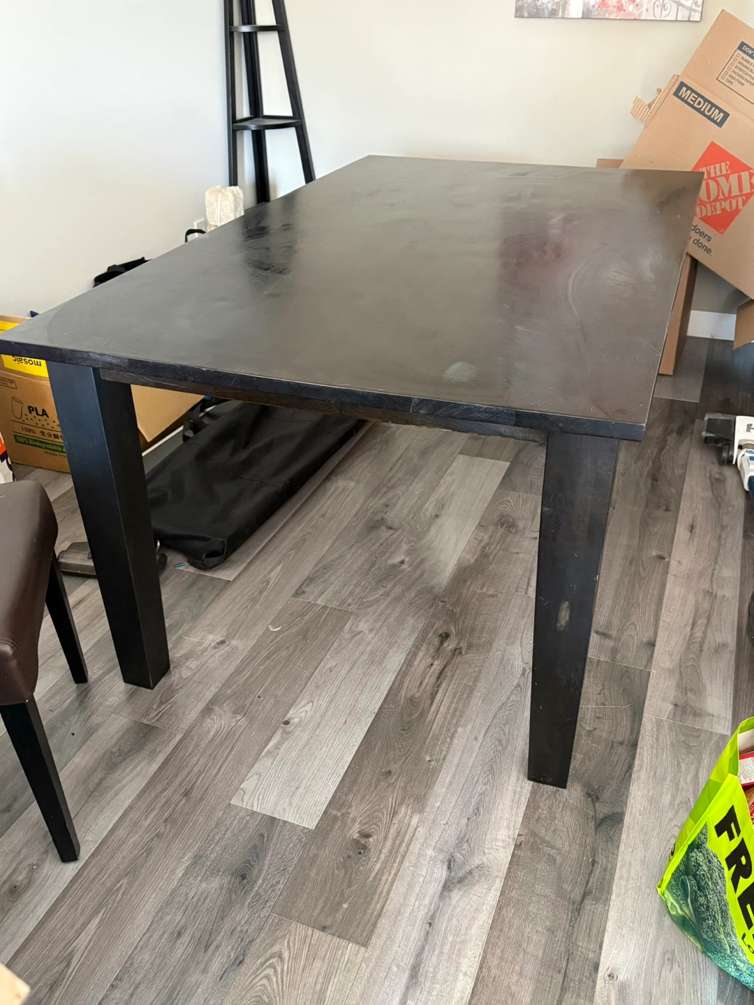 Basque 65" Charcoal Grey Solid Wood Dining Table - photo 2