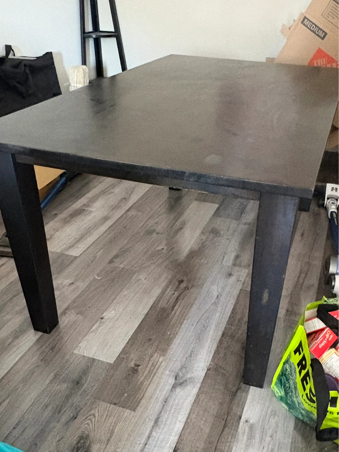 Basque 65" Charcoal Grey Solid Wood Dining Table
