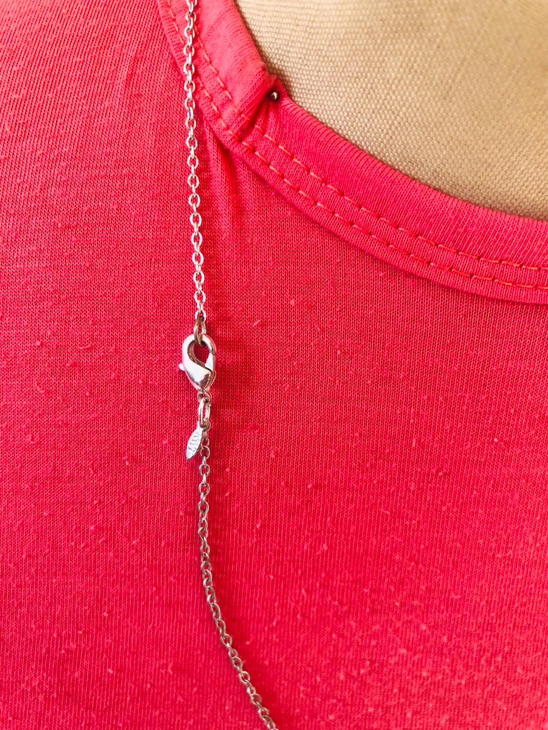 Silver Tone Necklace with Blue Stone Beads - photo 3