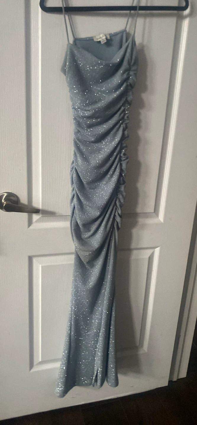 Glittery Ruched Maxi Dress Size S