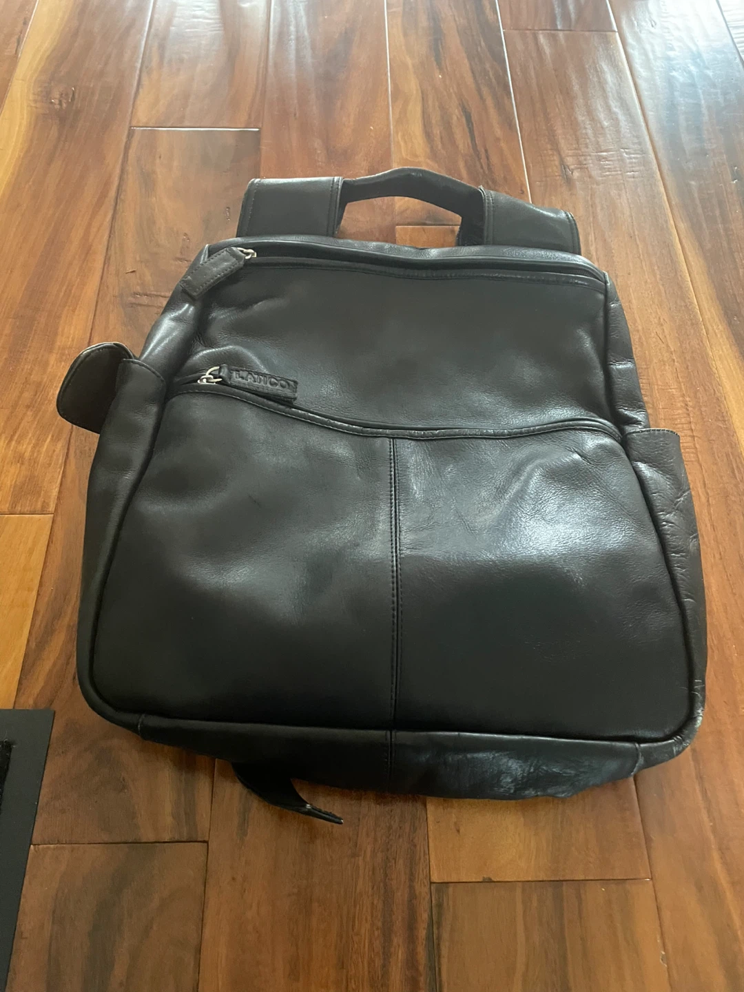 Black Leather Backpack - photo 3