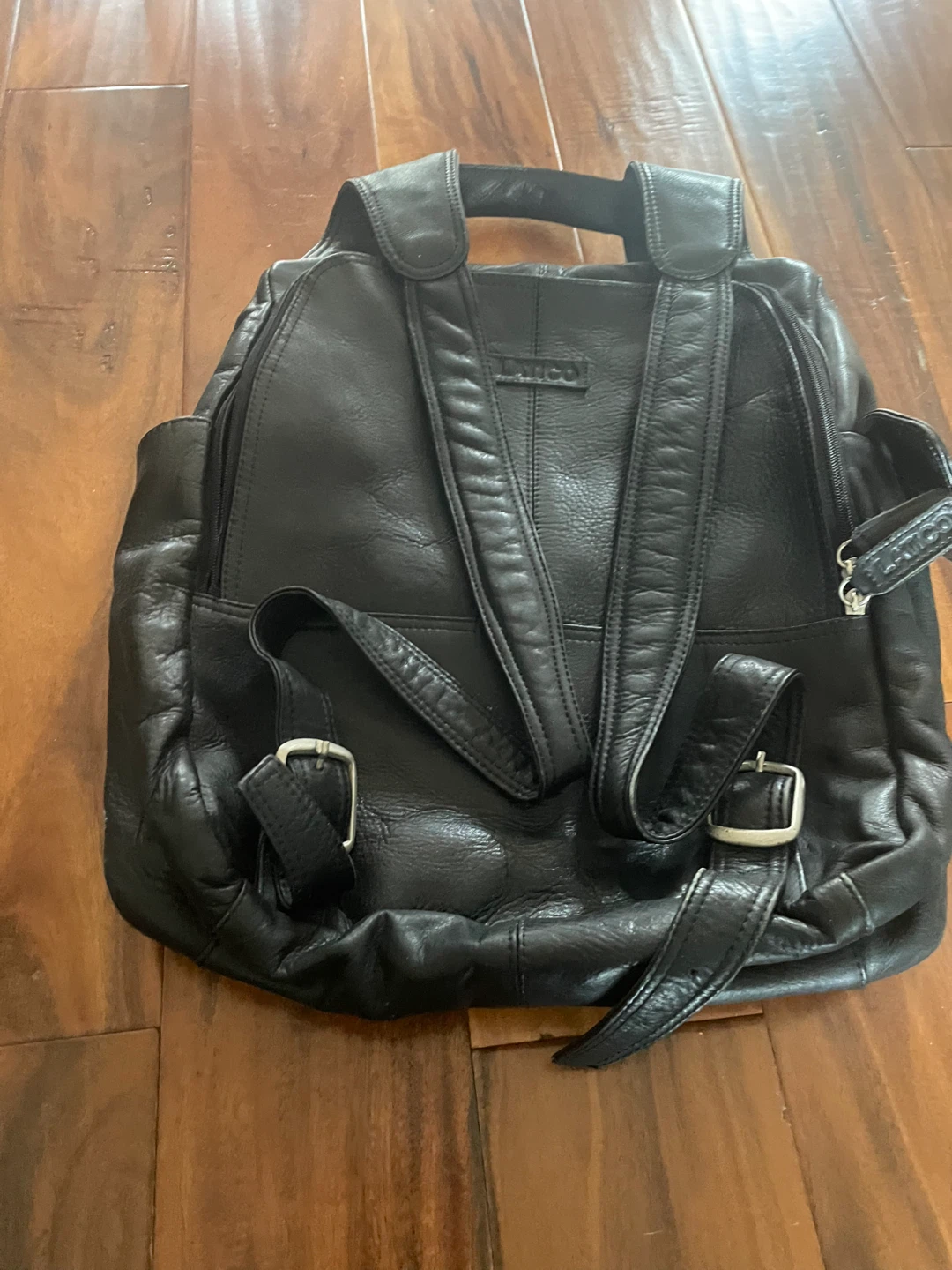 Black Leather Backpack - photo 2