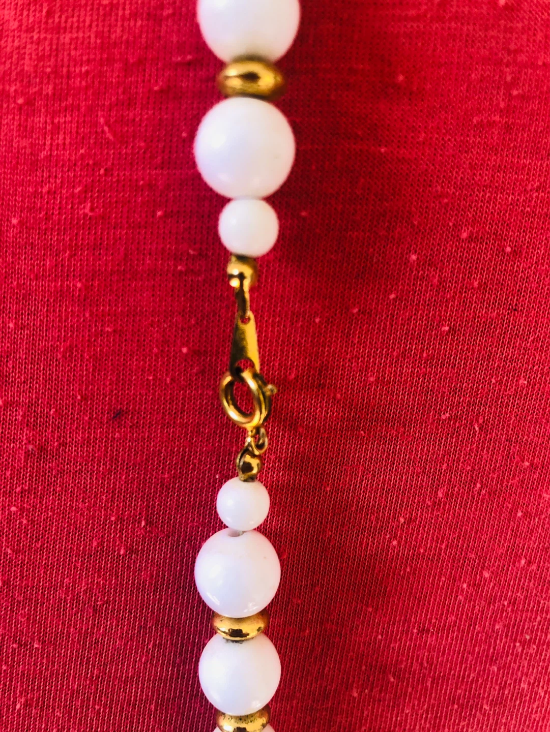 White Beaded Necklace - photo 3