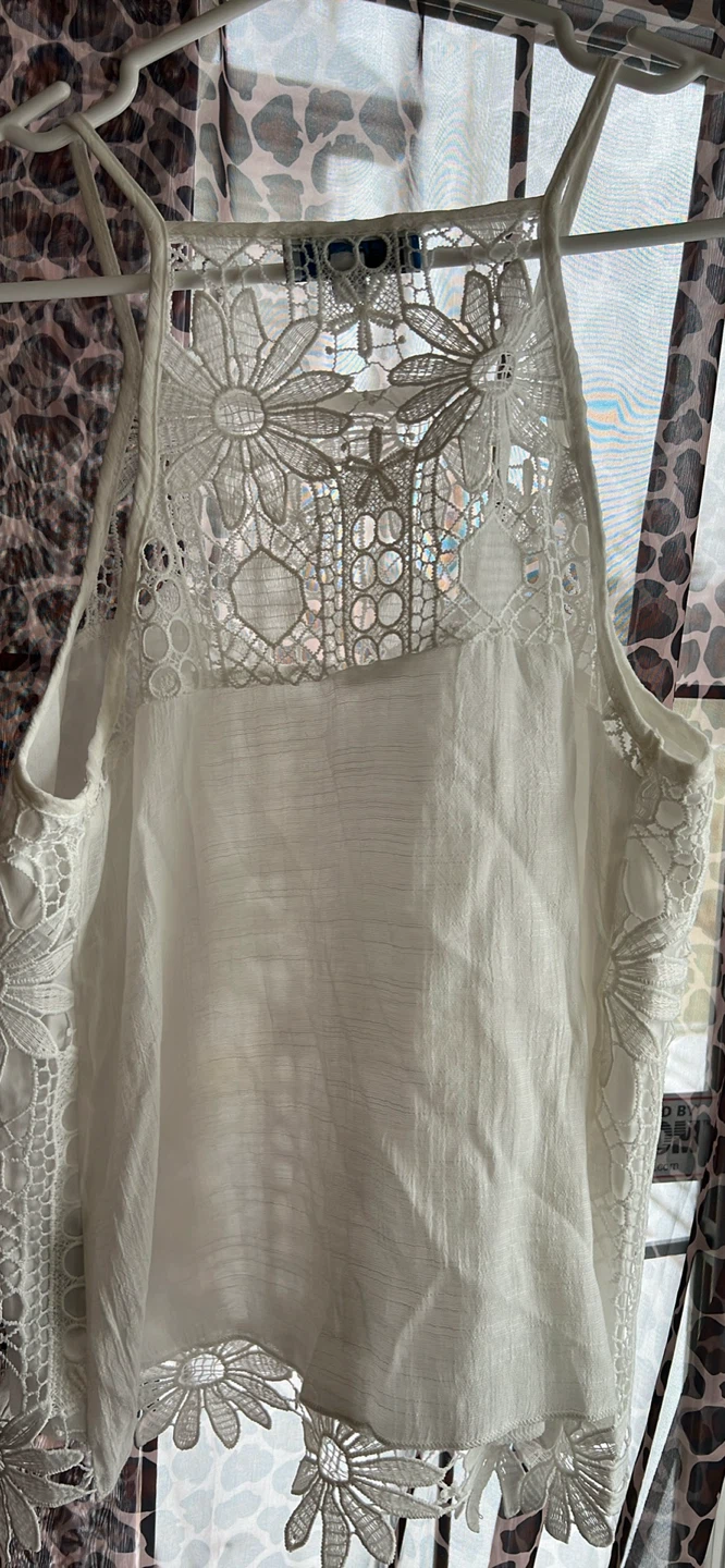 Rebellion Again White Lace Tank Top - Size M - photo 2