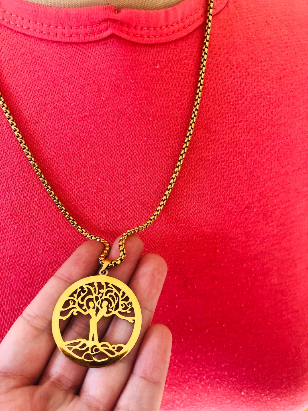 Gold Tree of Life Pendant Necklace - photo 2