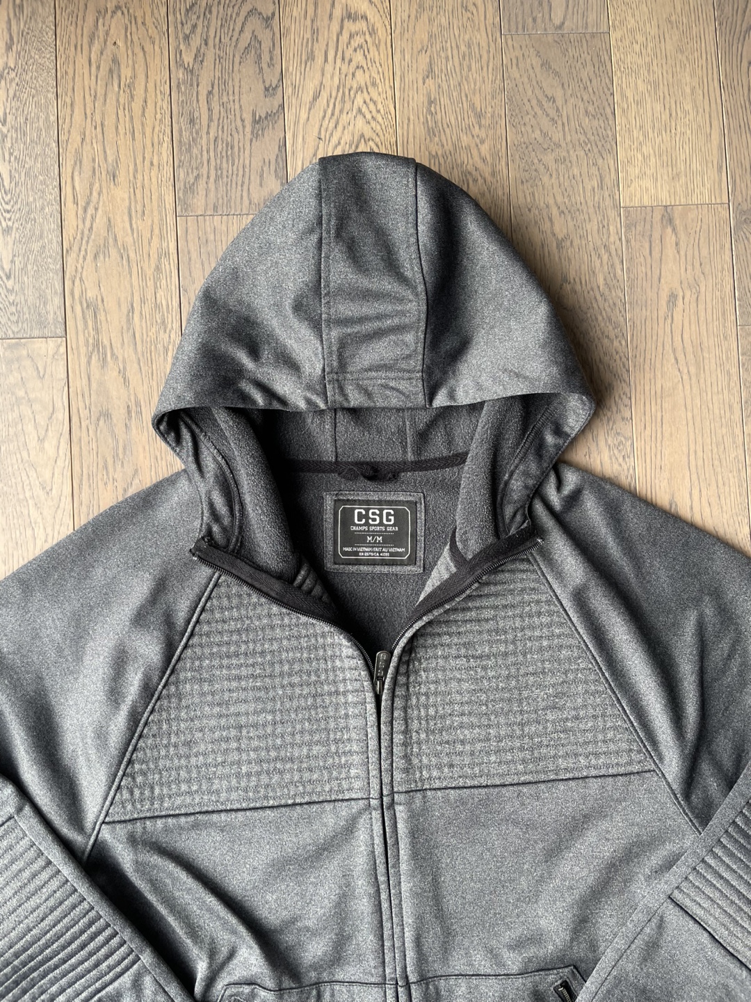 CSG Men's Charcoal Grey Full Zip Hoodie Jacket M/M - photo 3