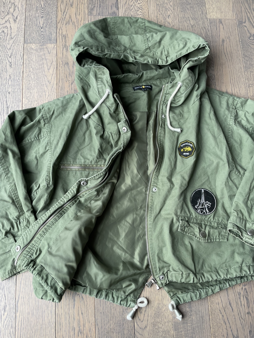 Cache Cache Green Patched Anorak Jacket, size S - photo 4