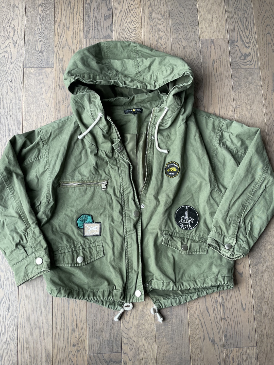 Cache Cache Green Patched Anorak Jacket, size S