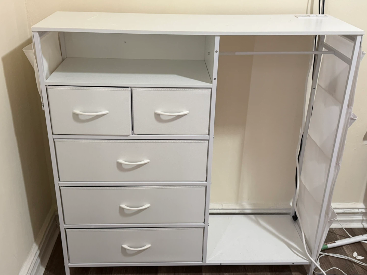 White storage dresser for kids
