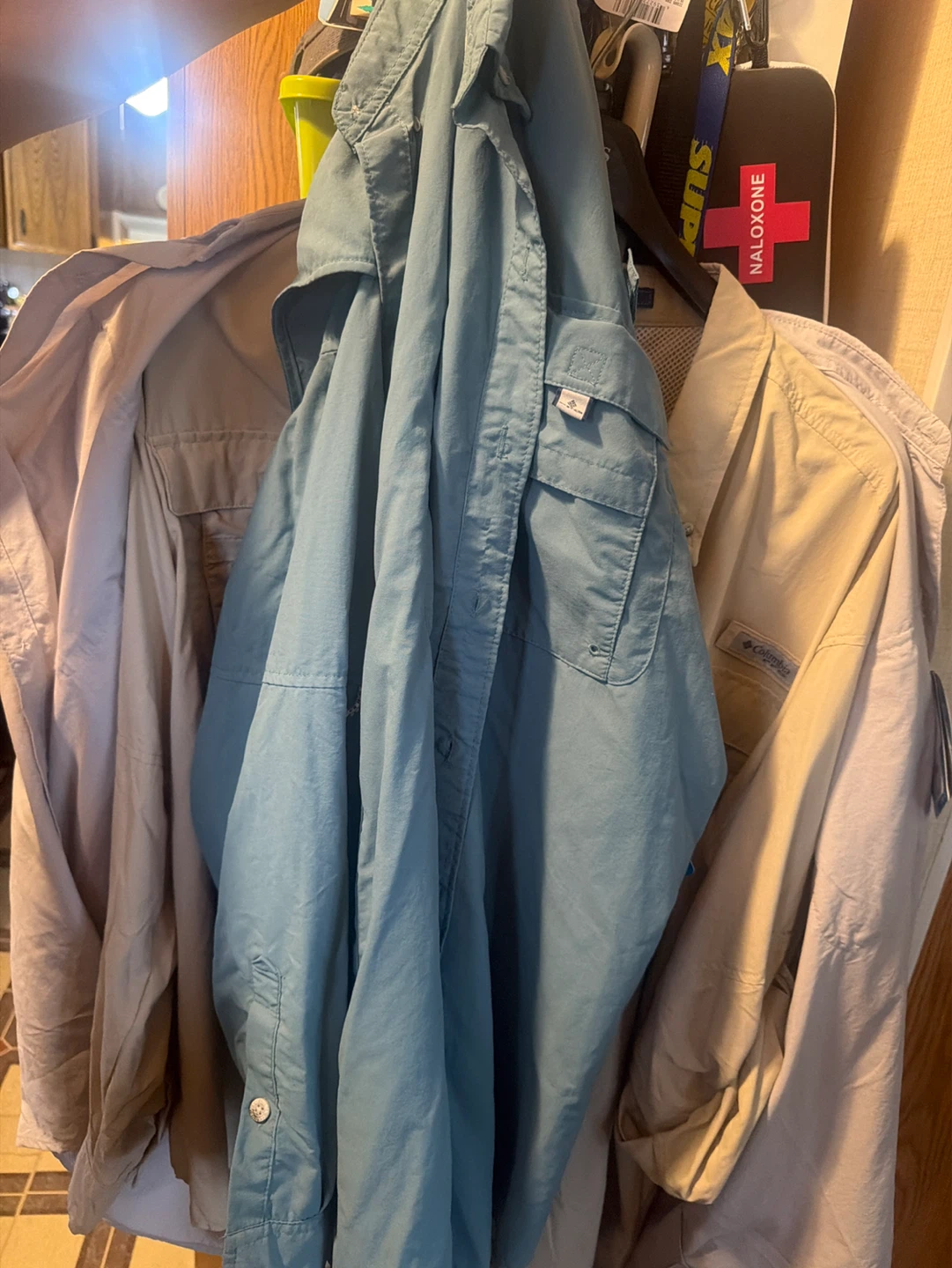 Columbia Bahama Men's Long Sleeve Fishing Shirt - Tan - photo 3