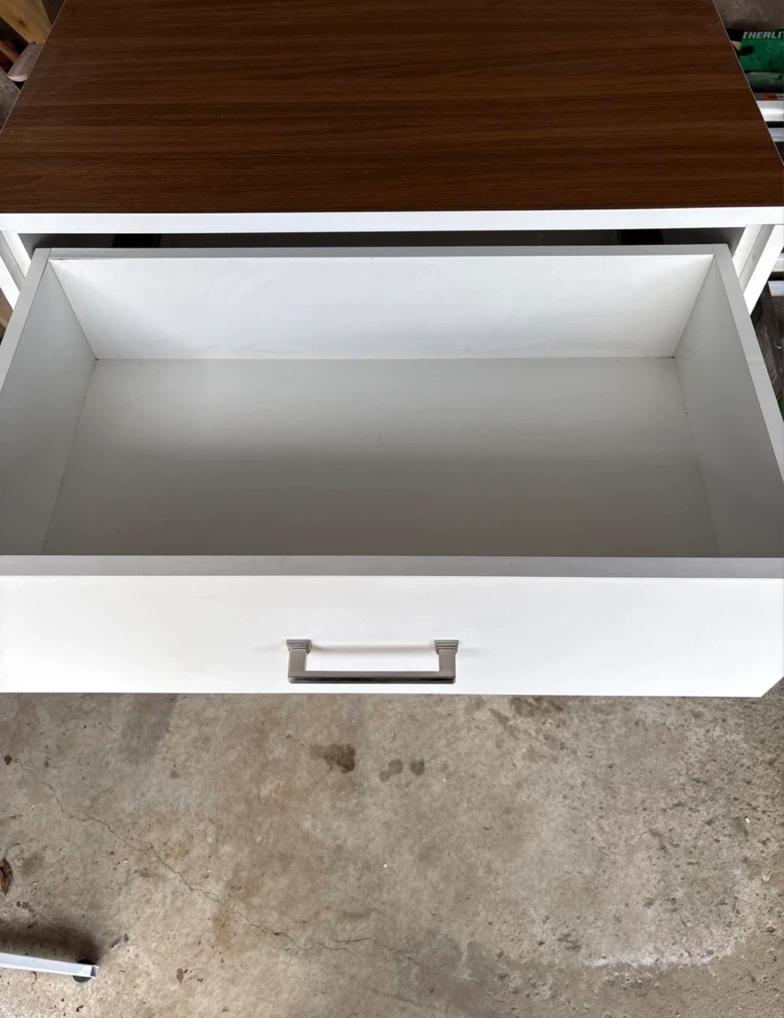 White Wooden 3-Drawer Dresser - photo 2