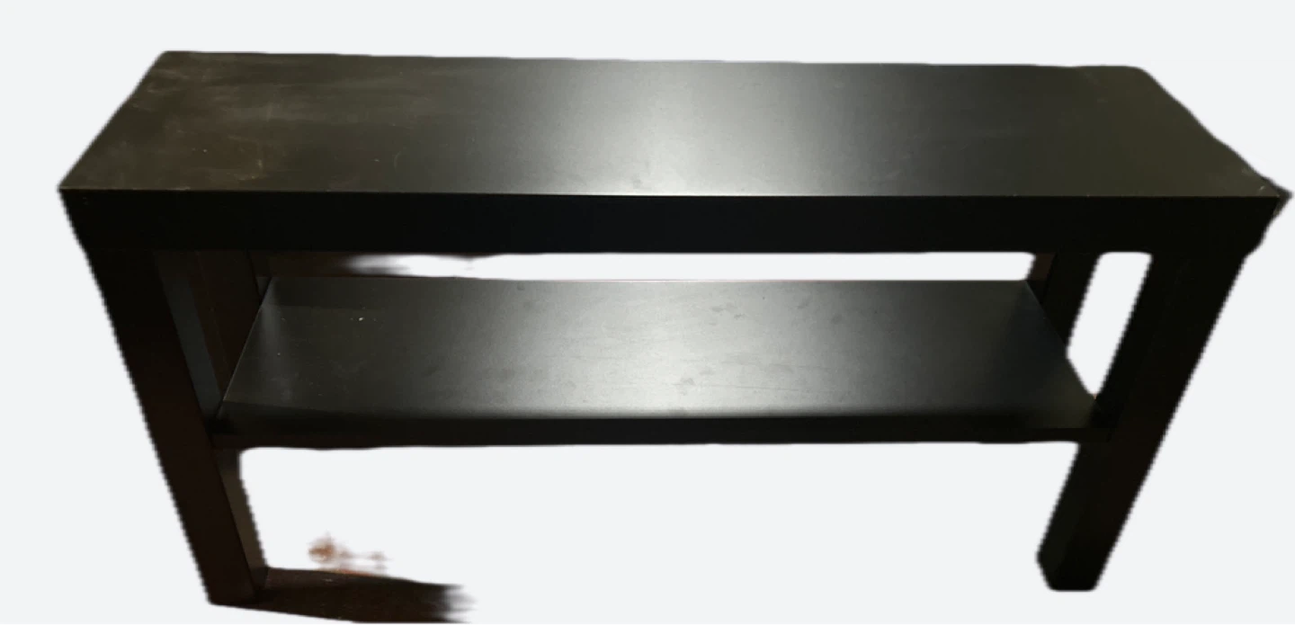 Black End Table with Shelf