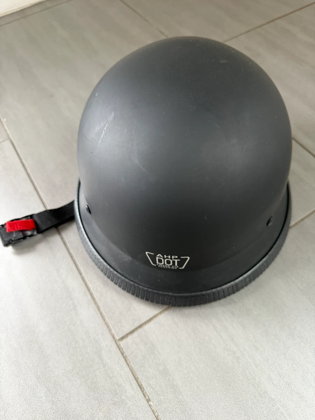 Matte Black Half Motorcycle Helmet - photo 2